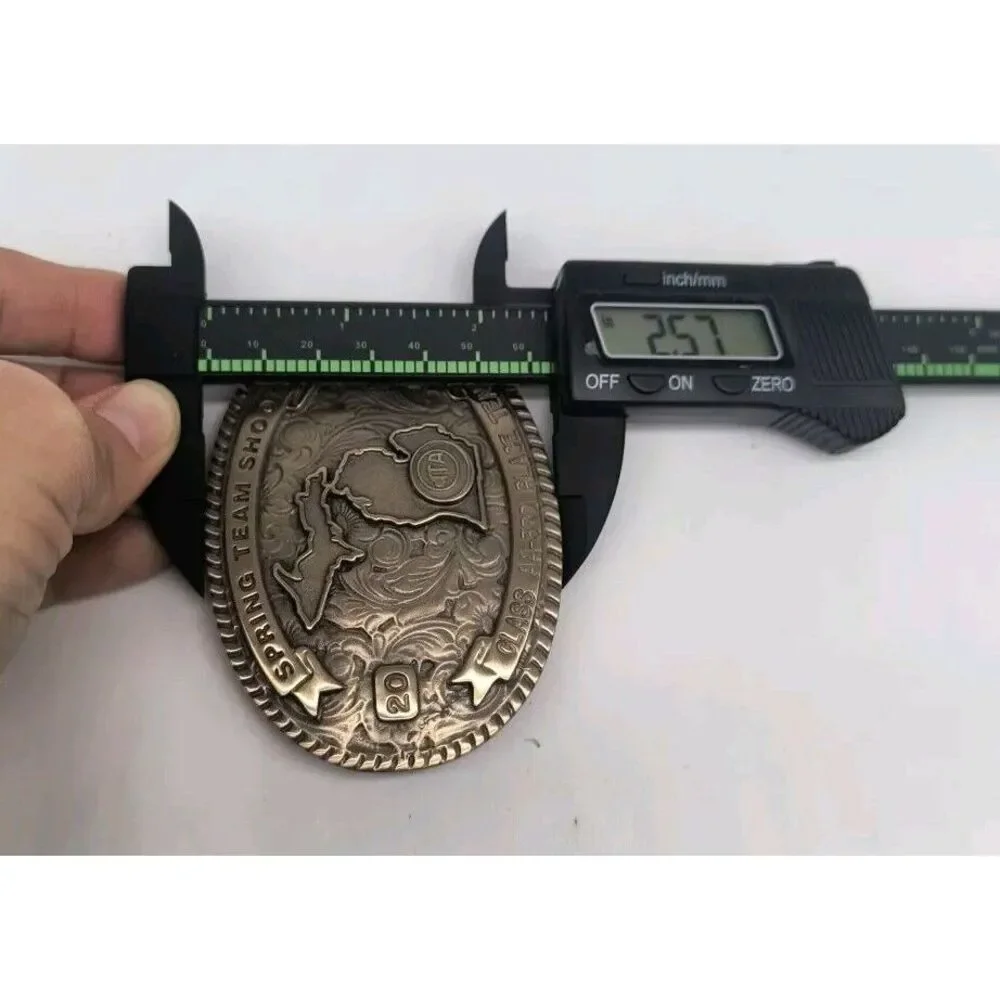 Custom Spring Team Shoot 2015 Class AA-3rd Place Team Oval Belt Buckle